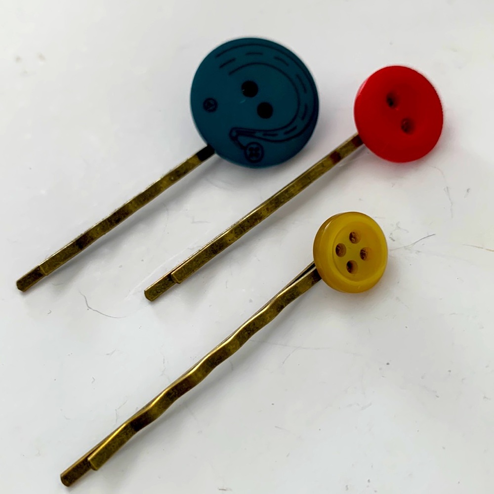 Green Red and Yellow Bobby Pin Set #1